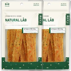 네츄럴랩 슬라이스 강아지간식, 혼합맛(닭가슴살/야채), 100g, 2개