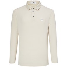 헤지스골프 BRITISH CLASSIC 소프트 터치 실켓 긴팔 카라 티셔츠