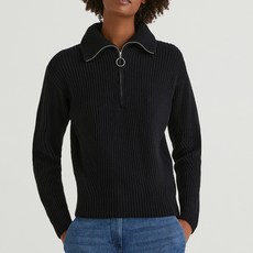 베네통 여성용 니트 하프집업 폴로 스웨터 1244D300A