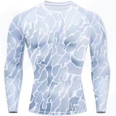 迷彩風親膚透氣圓領長袖打底衫