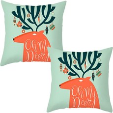 다사바바 크리스마스 쿠션 커버 베어눈사람 2p