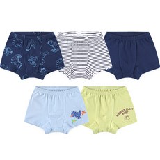 milkmilelolo 男童恐龍朋友四角褲5件組