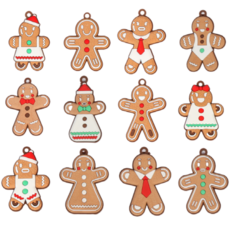 Pyeon Store 聖誕樹裝飾用吊飾組 TYPE 14, 混色, 1個