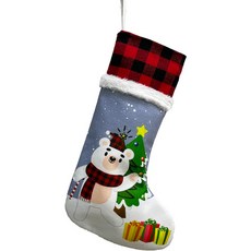 Rich Ocean 聖誕樹襪子裝飾, 小熊