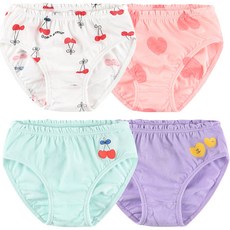 milkmilelolo 女童可愛三角內褲4件組