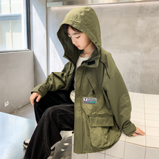 Orangedamom 男童貼袋連帽野戰夾克