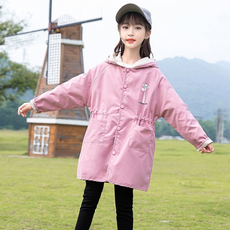 ORANGEDAMOM 女童長頸鹿連帽風衣外套