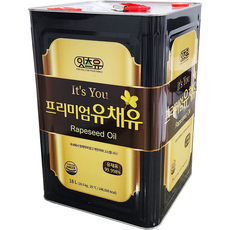 잇츠유 프리미엄 잇츠유 유채유 카놀라유, 1개, 18L