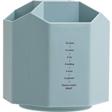 심플리앤 크리에이티브 다용도 360도 회전 연필꽂이, 블루, 1개