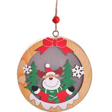 圖案LED圓形燈聖誕掛飾, 麋鹿, 1個