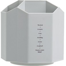 살림살림 다용도 대용량 정리함 고정형 펜꽂이, 그레이, 1개