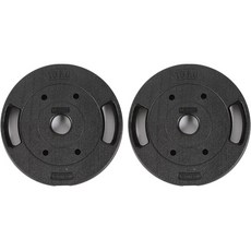 비스케일 PVC코팅 K중량 원판 50mm, 10kg, 2개, 블랙