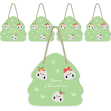Donna&deco Poraeng 聖誕糖果禮物包裝迷你手提盒 霧樹 5入 + 繩子5入組, 1套, 混合色
