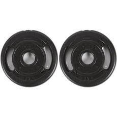 비스케일 K중량 원판 50mm, 5kg, 2개, 블랙