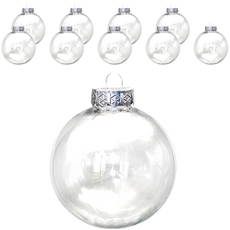 聖誕樹裝飾球樹裝飾 10p 套, 透明