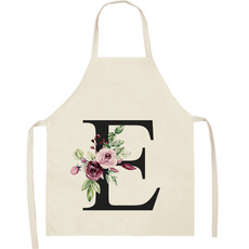 알파벳 이니셜 앞치마 47 x 38 cm, 1개, E