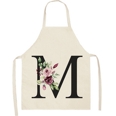 알파벳 이니셜 앞치마 47 x 38 cm, 1개, M