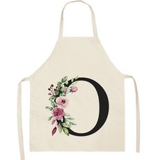 알파벳 이니셜 앞치마 47 x 38 cm, 1개, O