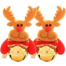 造型鈴鐺掛飾 麋鹿款1號款 2入, 混合顏色