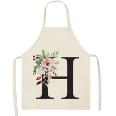 알파벳 이니셜 앞치마 47 x 38 cm, 1개, H