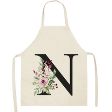 알파벳 이니셜 앞치마 47 x 38 cm, 1개, N