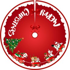 聖誕樹底座圓形印花遮墊, 5號, 1件