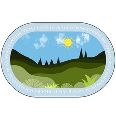 Witherhome 旅行風景圖地墊, 天空藍, 1個