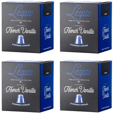 Legato Nespresso咖啡機適用 法式香草風味咖啡膠囊, 5.6克, 10顆, 4盒