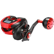 卷魚測深魚餌捲軸右手柄, 紅色的, ZDXSHL2