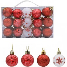 聖誕裝飾球組 30入, 紅色的