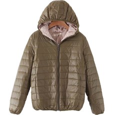 여성용 DM 기모 후드 경량 패딩