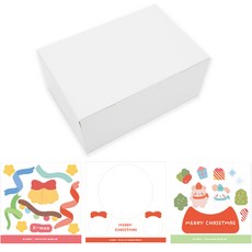 DONNA&DECO 聖誕禮盒+裝飾貼紙 3張組, 3套, 白色（禮盒）