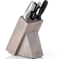 시카고 커틀러리 클리본 6종 칼 칼세트, 식도 + 과도 + 다용도 식도 + 주방가위 + 칼갈이 봉 + 나무블럭, 1개