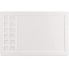 矽膠墊調色盤白色, 1個, 12格