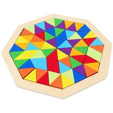Todolibro 木製多色鑽石形狀拼圖, 72件, 1個