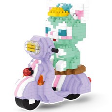 LBOYU 速克達薄荷貓奈米積木 7553by, 混色