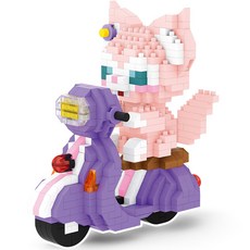 BOYU Nanoblock寶來滑板車貓, 混色