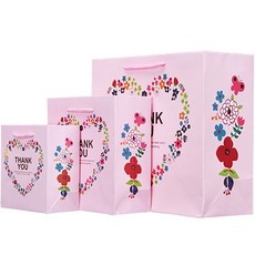 Maket Gamseong 感謝禮物袋3件組, 4套, 粉紅色