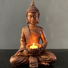 Clean Mama 坐佛 佛教 佛像 燭臺 家居裝飾 造型物 雕像, B款