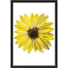 서프푸 해바라기 액자 a4, 블랙, 1개