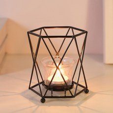 杯型燭臺 蠟燭架 中款, 黑色