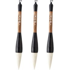 厚實柔軟毛筆 01 智安筆 全面, 7cm, 3個