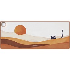 SOTHING 向物 3段溫控電熱桌墊滑鼠墊, 迷你夕陽貓, 1個