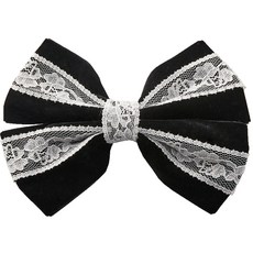 Bimbo Bimba 天鵝絨蝴蝶結髮夾