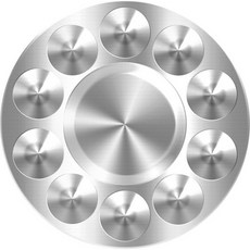 Dasababa 鋁製圓形調色盤, 10格, 1個