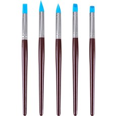 Dasababa 陶瓷黏土工藝 藍色筆尖 深棕色矽膠筆 5件組, 5種, 1套