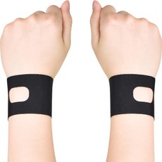 쿼르디 얇은 손목 보호대 블랙, 2개