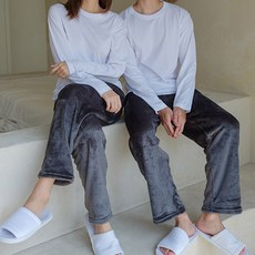 A-ONE 情侶款柔軟簡約睡眠睡褲