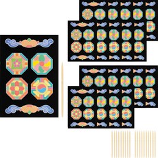 minhwashop 傳統刮畫紙DIY 20入組, 丹青 TDPPP0753, 1個