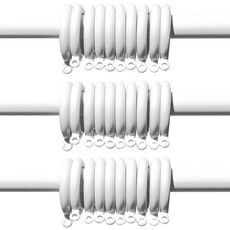 免打孔掛鉤窗簾環 10入組, 白色, 3套